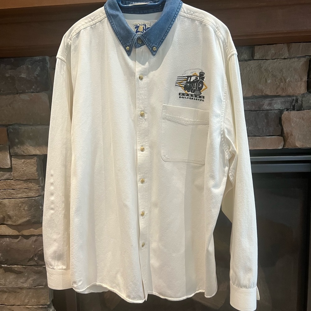 Purdue Oxford off-White Unisex Button-Down